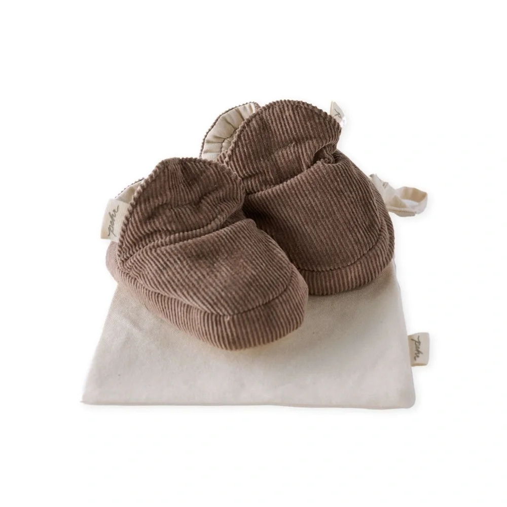 Pehr corduroy booties. Brown/portobello color. Size 6-12 month.